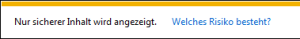 Nur sichere Inhalte werden angezeigt